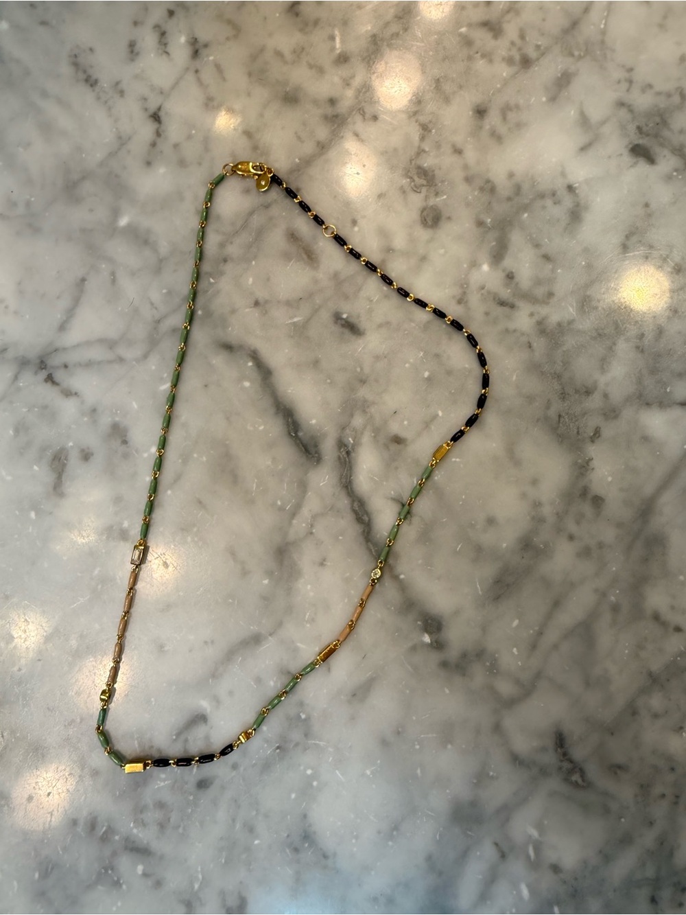 Dorsey enamel necklace in terre - Picture 4 of 5